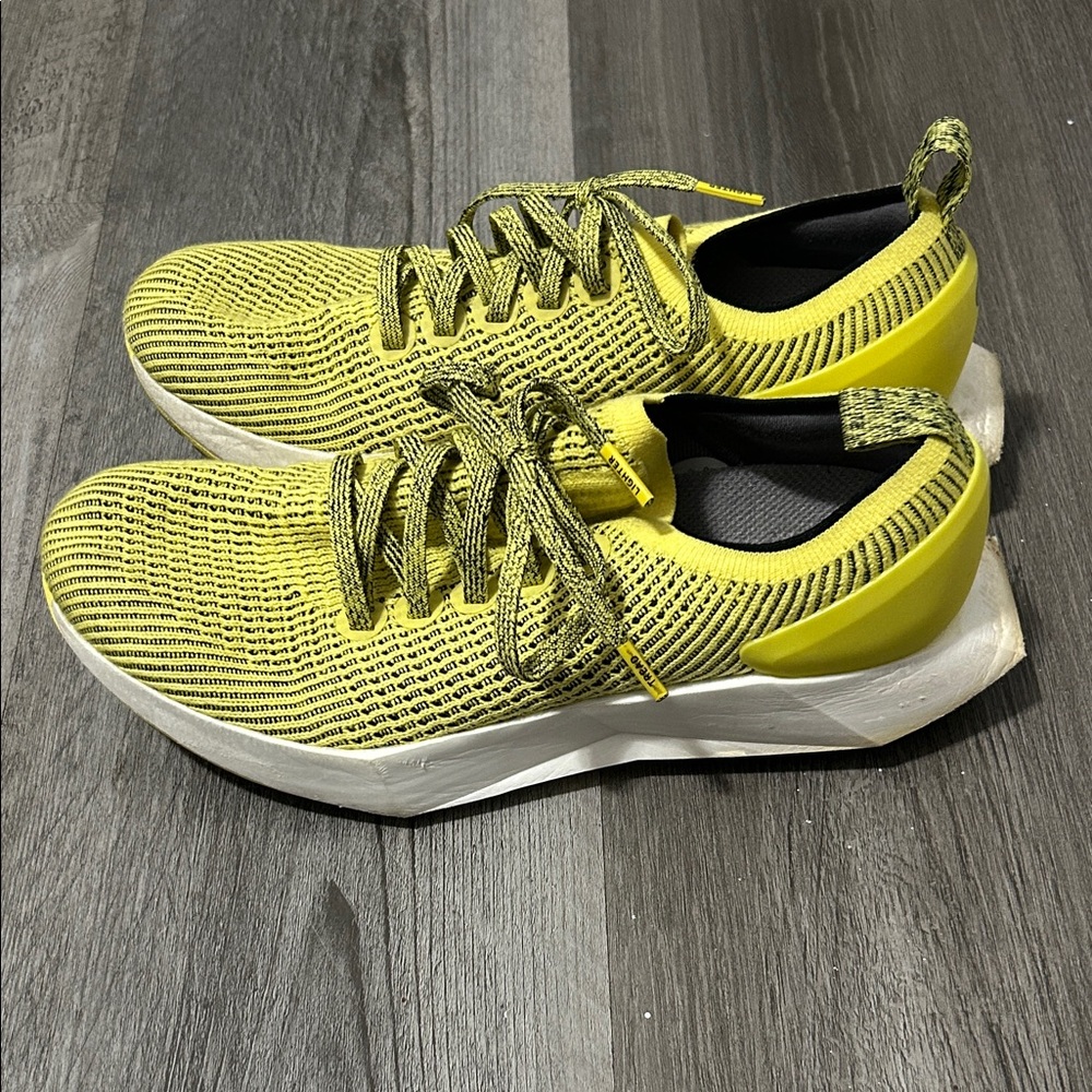 Allbirds Tread Lighter Yellow and Black Knit Sneakers